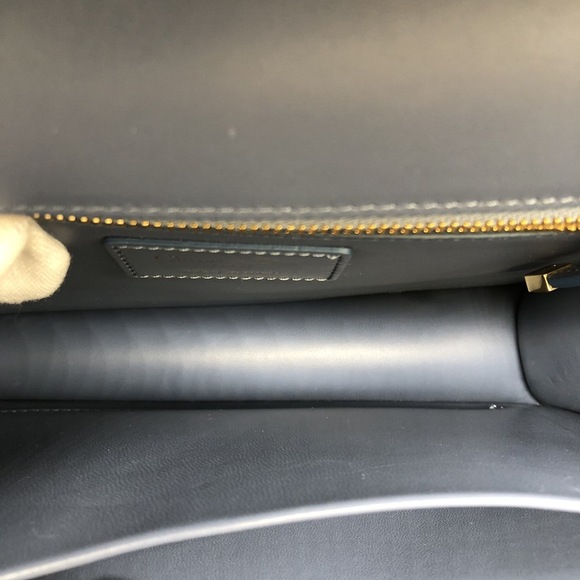 CHRISTIAN DIOR Blue Leather Shoulder Bag